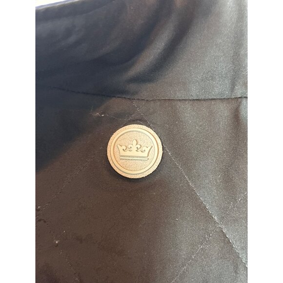 Peter Millar Blue & Black Reversible Quilted Vest With Crown Button Accent - Picture 4 of 9